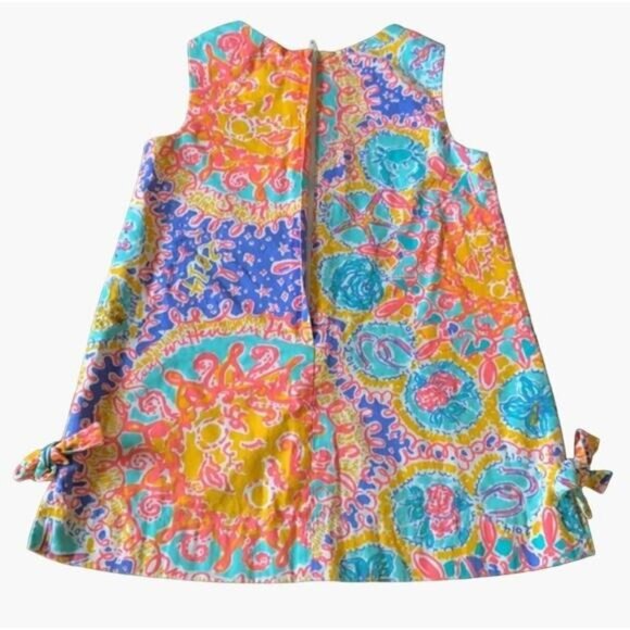 Lilly Pulitzer Classic Shift Dress A Story Written in the Sun Toddler Girls Size - Picture 3 of 8